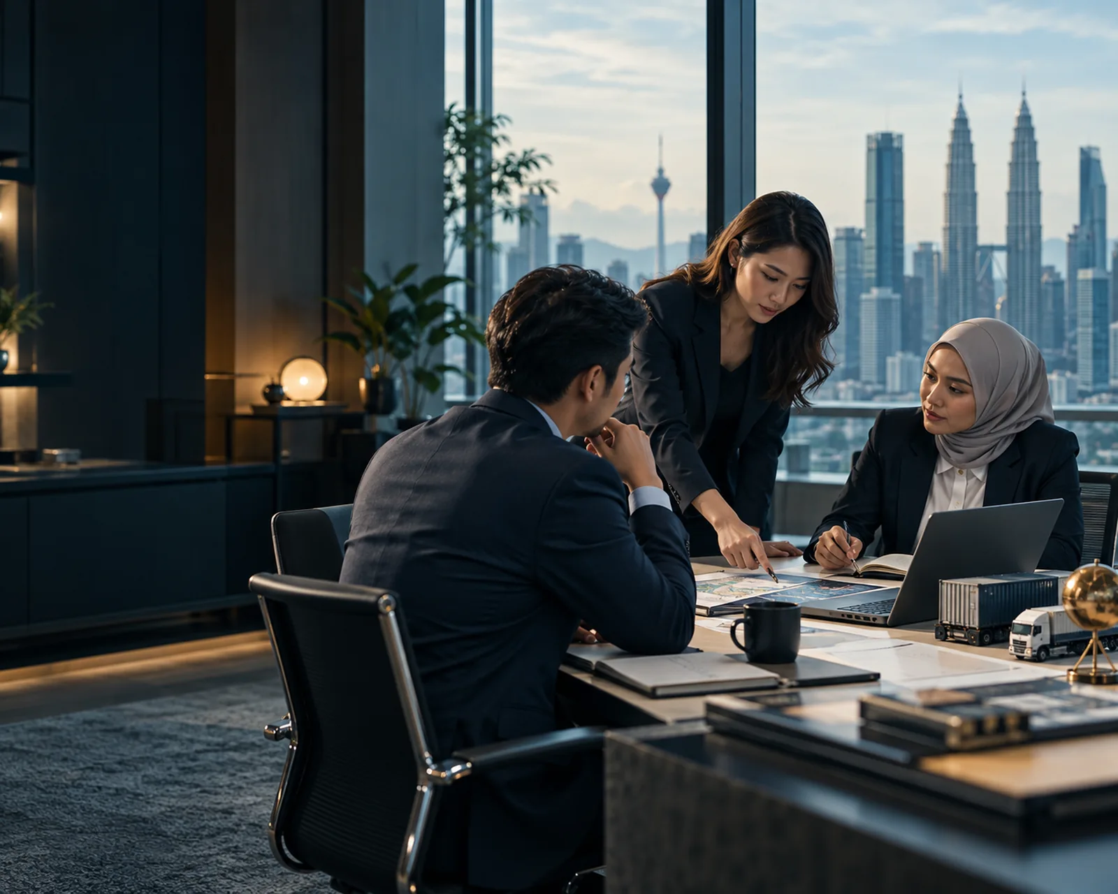 Professional collaboration connecting commerce and technology